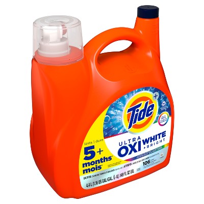 Tide Ultra Oxi White HE Deep Cleaning Concentrated Liquid Laundry Detergent 106 Loads - 149 fl oz