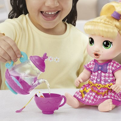 Baby Alive 13.5" Bubbly Tea Party Lala Baby Doll Blonde Hair