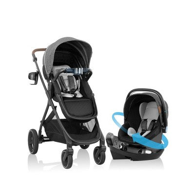 Evenflo Shyft Intuiti+ Travel System Featuring Revolve180 LiteMax NXT with Sensory Soothe - Angler Tweed (LOCAL PICKUP ONLY)