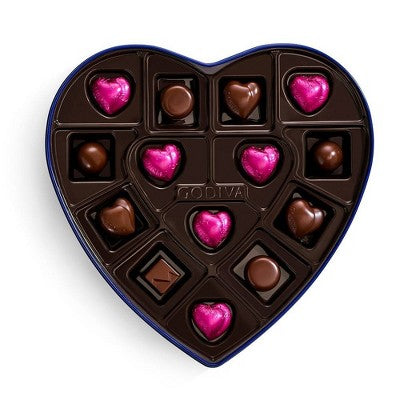 Godiva Valentine's Goldmark Dark Chocolate Heart Box Candy - 4.1oz