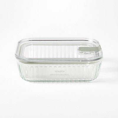 4c Rectangle Glass Meal Prep Food Storage Container - Figmint