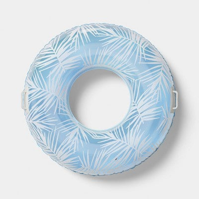 36" Pool Tube with Handles Palm Inner Tube - Sun Squad Light Blue