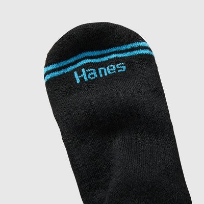 Hanes Premium Women's 6pk Cool Comfort Cushioned Crew Socks - Black 5-9