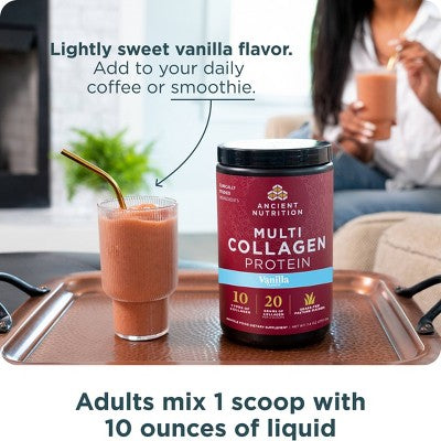 Ancient Nutrition Multi Collagen Protein Powder - Vanilla - 20 Servings