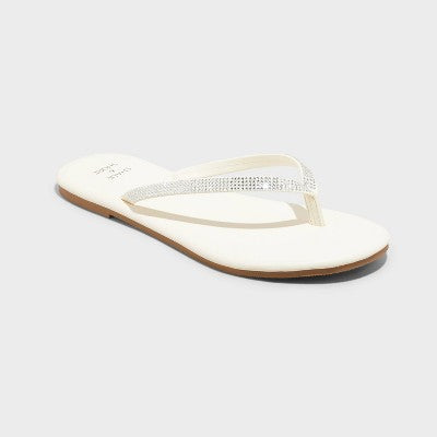Women's Cali Thong Flip Flop Sandals - Shade & Shore Ivory 9