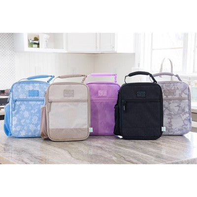 Fulton Bag Co. Upright Lunch Bag - Powder Blue Floral