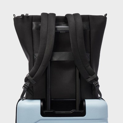 Faux Neoprene Tote Backpack - All in Motion Black: Water-Resistant Softside Knit