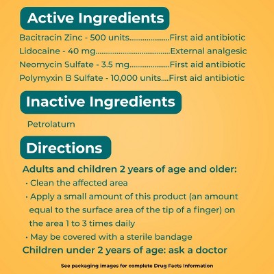 Neosporin + Lidocaine Antibiotic Treatment - 0.5oz