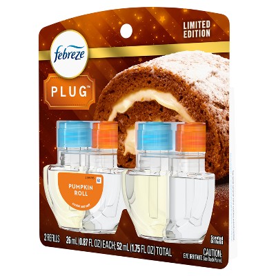 Febreze Luxe Plug Dual Refill Air Freshener - Pumpkin Roll - 1.75 fl oz/2ct