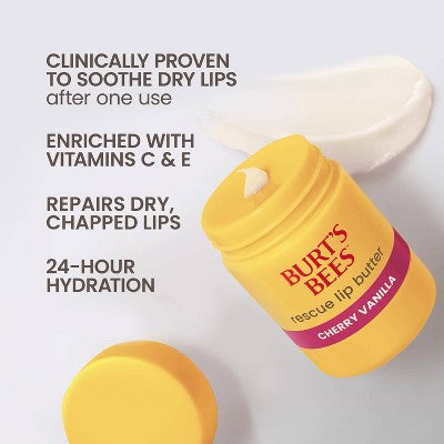 Burt's Bees Cherry Vanilla Lip Butter - 0.5oz: Moisturizing, 1-Pack, Balm