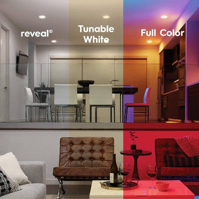 GE CYNC Smart LED Wafer Downlight Full Color: Energy Star Certified Recessed Light, Alexa & Google Compatible, 1150 Lumens