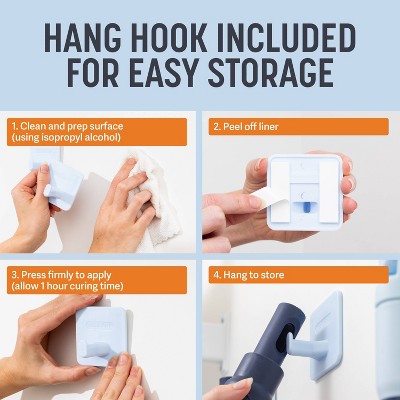Casabella Click Clean and Organize Squeegee Blade Broom Head and Hook