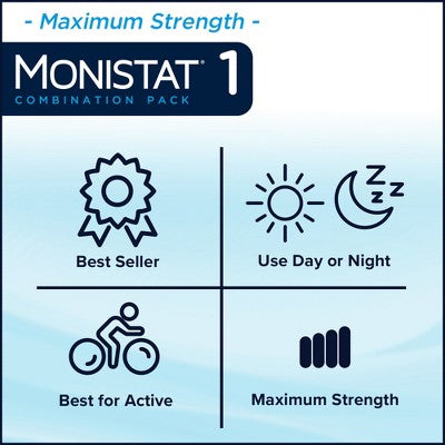 Monistat 1-Dose Yeast Infection Treatment Ovule Insert & External Itch Cream - 0.41oz