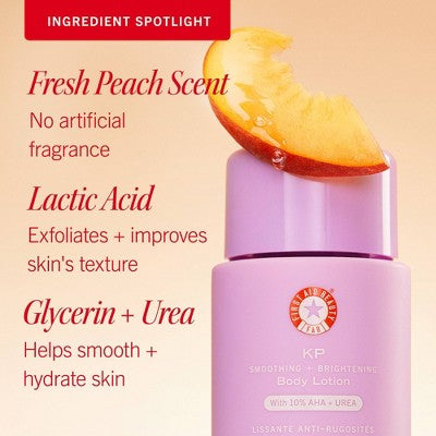 FIRST AID BEAUTY KP Smoothing + Brightening Body Lotion with 10% AHA + Urea - 6.7 fl oz - Ulta Beauty