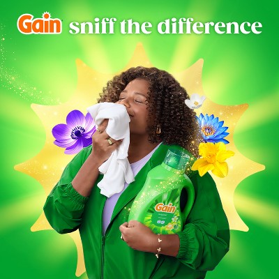 Gain Original HE Concentrated Liquid Laundry Detergent 61 Loads - 81 fl oz: Bleach-Free, Paraben-Free, Aluminum-Free