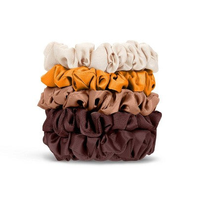 Kitsch-Mass Women's Satin Petite Scrunchies - Sedona - 5ct