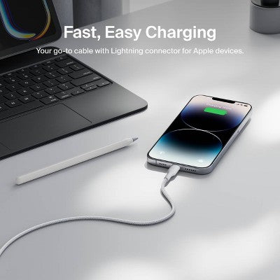 Belkin 3.3' 2pk USB-A to Lightning Cable - White