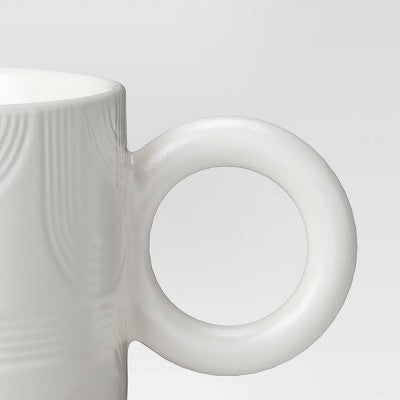 16oz Matte Round Handle Mug Ivory - Threshold