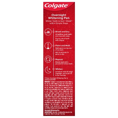 Colgate Optic White Overnight Teeth Whitening Pen and Purple Toothpaste Holiday Gift Set
