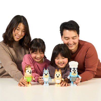 Bluey Let's Play Chef Chat Mates Figure Dinner Time Heeler: Interactive Toy with Bluey & Bingo Characters