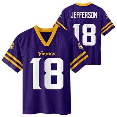 NFL Minnesota Vikings Justin Jefferson Boys' Short Sleeve Jersey - S