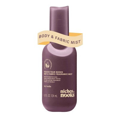 Niches & Nooks, Freshen Your Nooks Body & Fabric Fragrance Mist - Airy Vanilla - 4.2 fl oz