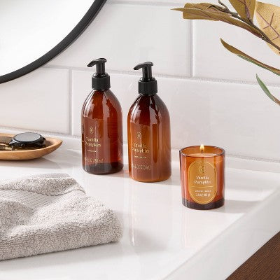 Gift Set with Vanilla Pumpkin Candle, Hand Soap and Hand Lotion - Threshold (LOCAL PICKUP ONLY)