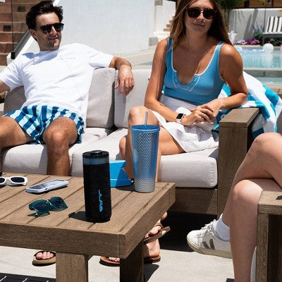 JLab Go Party Portable Speaker - Black: Bluetooth, Waterproof, USB-C Charging, LED Light