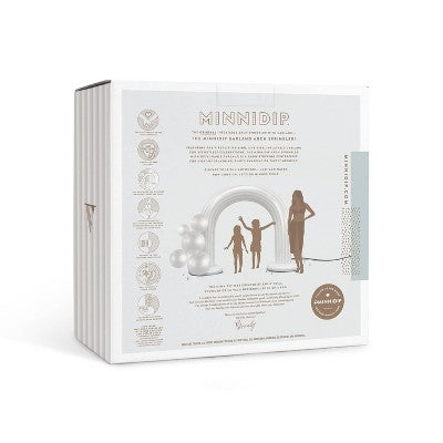 MINNIDIP Exclusive Resort Collection Garland Arch Play Sprinkler - Iridescent Pearl: Portable, Inflatable Fun for Kids