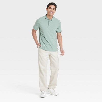 Men's Comfort Wear Polo Shirt - Goodfellow & Co Sage Green S