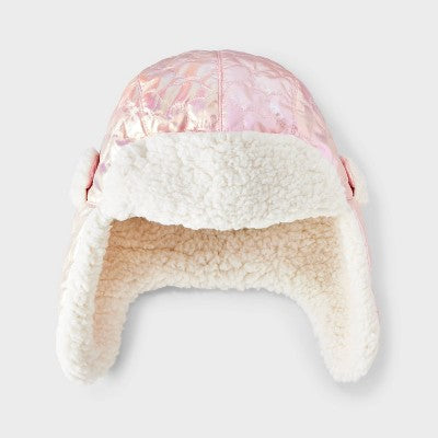 Girls' Heart Quilt Trapper Hat - Cat & Jack Pink