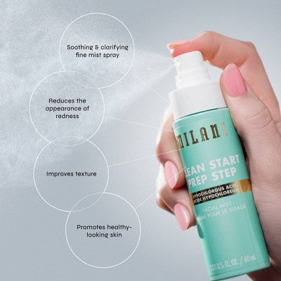 Milani Clean Start Prep Step Hypochlorous Acid Facial Mist - 2.03 fl oz: Priming, For Normal Skin