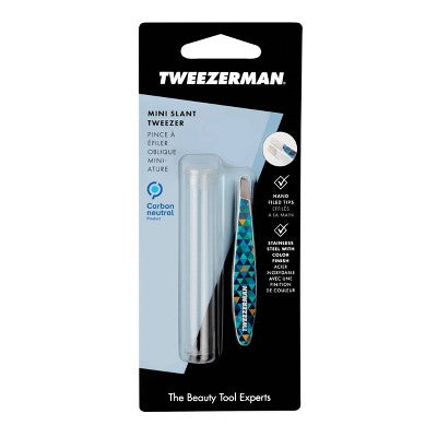Tweezerman Mini Slant Tweezer - Blue Mosaic