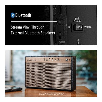 Crosley Voyager Bluetooth Vinyl Record Player - Dune: Belt Drive, Portable, 3-Speed