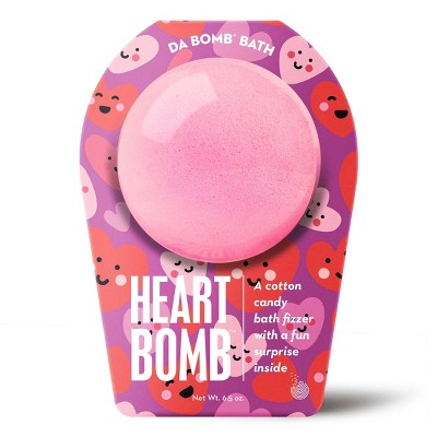 Da Bomb Bath Fizzers Bath Bomb - Heart - 6.5oz: Paraben-Free, Gluten-Free, Phthalate-Free, Cotton Candy Scented