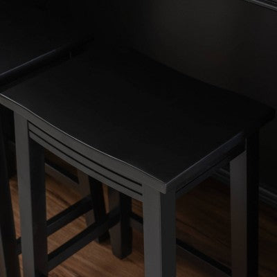 Powell Posie Kitchen Island with 2 Stools Black (LOCAL PICKUP ONLY)