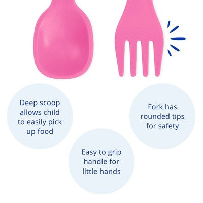 Re-Play 4pc Recycled Fork and Spoon Set Lavender and Pink