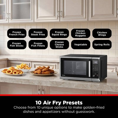 Toshiba 1.0 cu ft Top Airfry Mulitifunctional Countertop Microwave (LOCAL PICKUP ONLY)