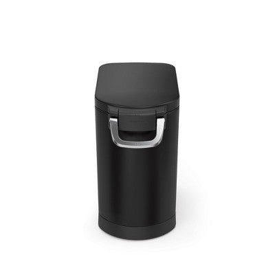 simplehuman Medium Pet Food Storage Container for Cat Food, Bird Feed, and Dog Food Storage - Matte Black Steel (LOCAL PICKUP ONLY)
