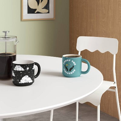 15 fl oz Zodiac Night Sky Mug Black - Room Essentials