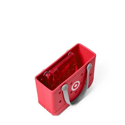 ***MISSING ATTACHED  POUCH Bogg Bag Bitty Bullseye Tote Bag - Red