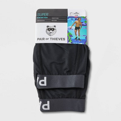 Pair of Thieves Men's SuperCool Long Leg Boxer Briefs 2pk - Black S