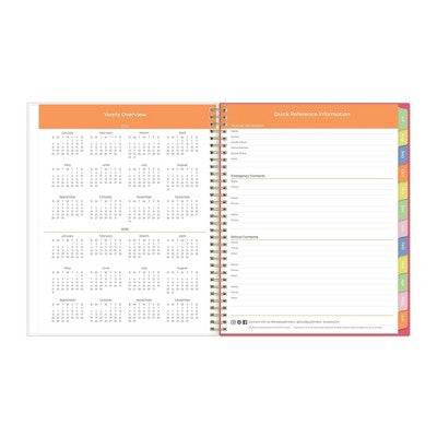 Blue Sky Weekly/Monthly Wirebound Teacher Lesson Planner 8.5"x1" Printed Apple Sketch