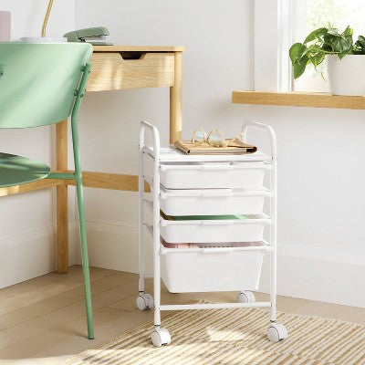 4 Drawer Cart White - Brightroom