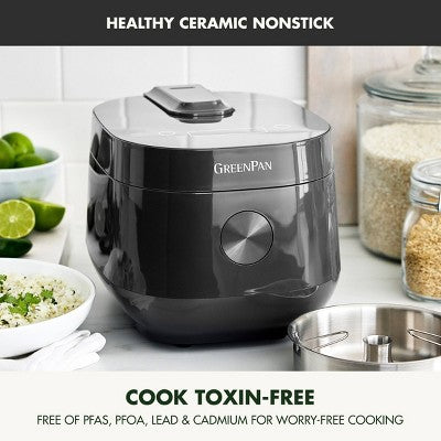 GreenPan Bistro Carb Reducing Rice Cooker Graphite