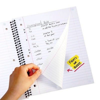 Five Star Active Subject Wide Ruled Notebook 80ct Pink