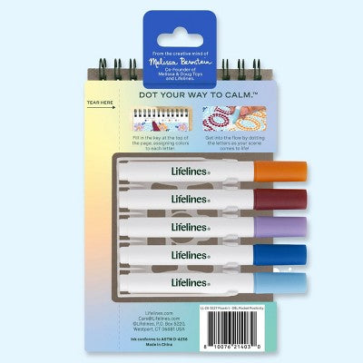 Lifelines FlowArt Mini 1"x4" Pocket Positivity Coloring Activity Book