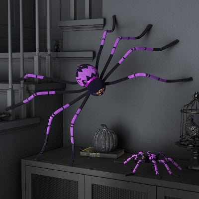 50" Large Three Eyed Spider Halloween Decorative Prop Purple- Hyde and EEK! Boutique
