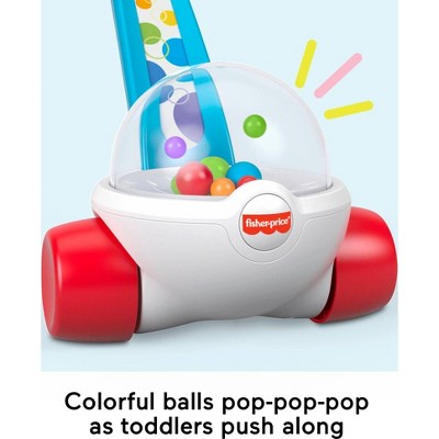 Fisher-Price Corn Popper Blue Push Toy with Popping Action for Baby & Toddler Ages 1+ Years