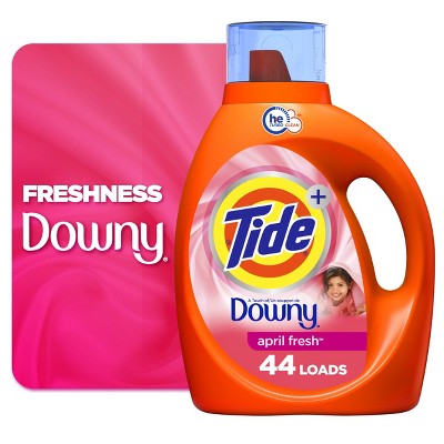 Tide Plus Downy April Fresh HE Compatible Liquid Laundry Detergent Soap - 63 fl oz